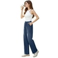 thumbnail image 6 of XFLWAM Womens Barrel Jeans High Waisted Wide Leg Drawstring Denim Pants Y2K Baggy Loose Fit Trousers Jeans with Pockets, 6 of 9
