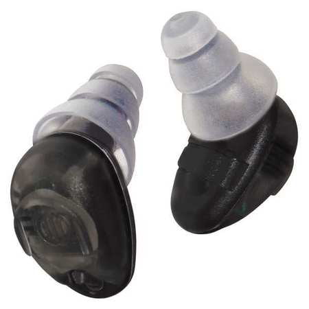 ETYMOTIC Electronic Ear Plugs,Reusable,25dB,Black ER125-HD15BN