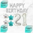 thumbnail image 3 of 21st Birthday Decorations Cake Topper Party Supplies and Teal Green Party Decorations Banner, Finally Legal 21 Photo Props, 3 of 5