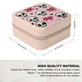 thumbnail image 2 of ZFLMY Skulls Hearts Bows Travel Jewelry Box for Necklace Ring Earring Pink, 2 of 5