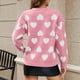 thumbnail image 2 of Suéter De Corazón De San Valentín, Suéter De Punto De Corazón Dulce Y Elegante, Cómodo Y Suave Para Mujer Para El Día A Día, 2 of 6