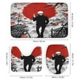 thumbnail image 3 of 4 Piece Jujutsu Anime Kaise Shower Curtain Sets with Rugs, Toilet Lid Cover, Bath Mat and 12 Hooks, Waterproof Shower Curtain Set for Bathroom, 3 of 8