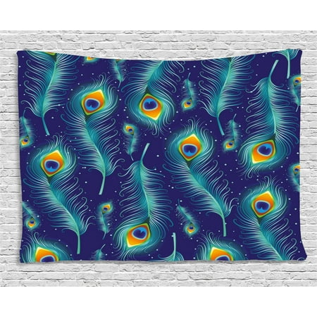 Peacock Decor Tapestry Graphic Peacock Bird Feathers Artistic