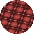 thumbnail image 1 of Ahgly Company Machine Washable Indoor Round Transitional Red Area Rugs, 4' Round, 1 of 7