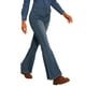 thumbnail image 4 of Jeans de campana para mujer de tiro alto, pantalones de mezclilla acampanados clásicos, azul, XS, 4 of 5