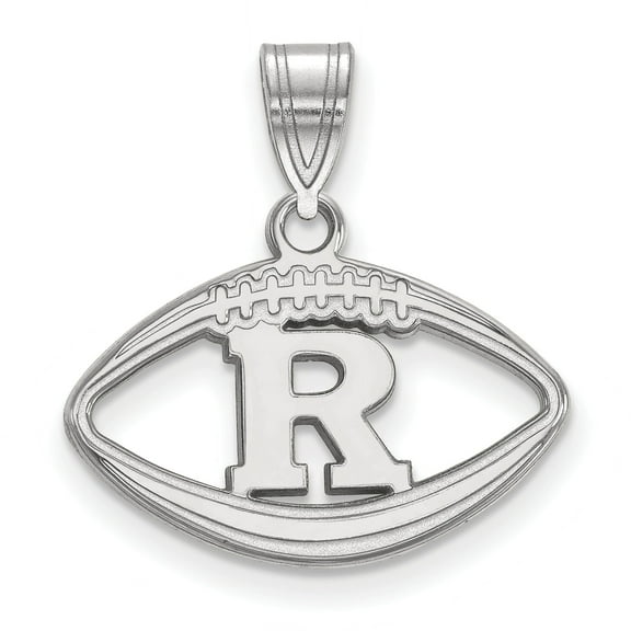 Women's Rutgers Scarlet Knights Sterling Silver Logo Football Pendant