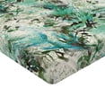 thumbnail image 4 of Ambesonne Jungle Design Fitted Sheet, Greenery Grunge Leaf, Twin Size, Sea Green Cream Sea Blue, 4 of 5