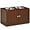 Brown, variant on Sptwo Large Elevated Dog Bowls with Storage Cabinet - 44L Capacity, Raised Dog Bowl Stand Feeding Station, Brown