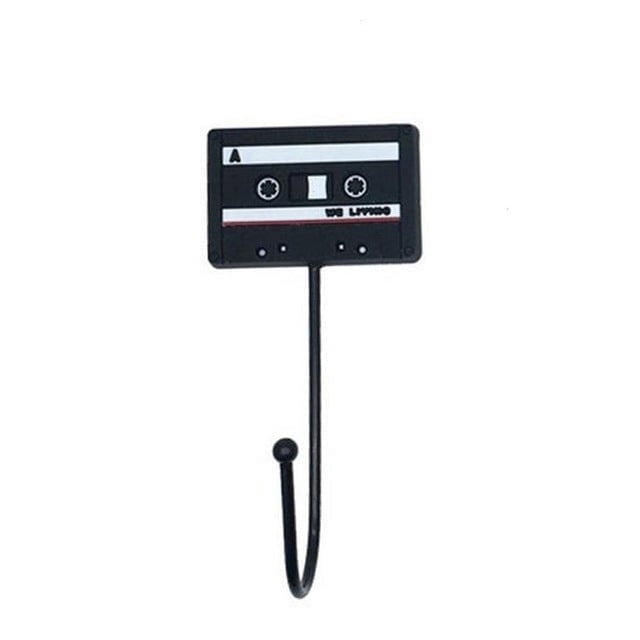 Puntoco Vintage Cinta Magnética Disco Álbum Decoración de Pared Gancho de Hierro Gancho de Arte de Puerta, Almacenamiento en el Hogar