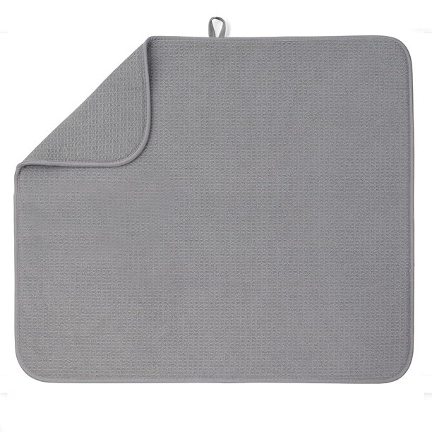 Tapete escurridor Bellemain XL de microfibra gris 41 x 46 cm