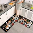 thumbnail image 3 of Fat Chef Kitchen Rug 2 Piece Set, Farmhouse Style Decor Kitchen Floor Mat, Absorbent and Washable Runner Rug, Home Vintage Kitchen Decoration Chef Black, 3 of 5