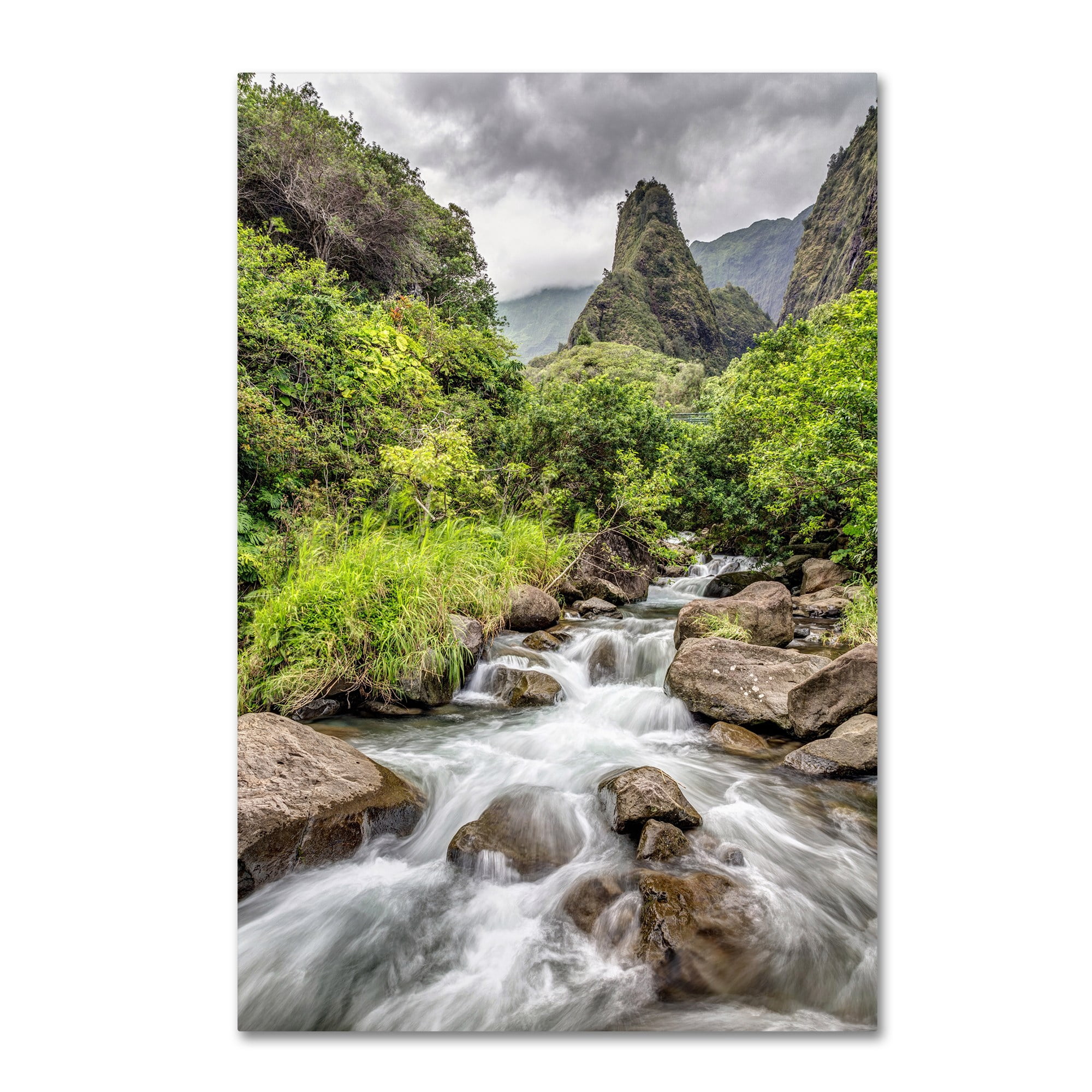 Trademark Fine Art 'Iao Valley Maui' Canvas Art by Pierre Leclerc