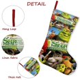 thumbnail image 5 of Shrek Tema: Calcetines de Navidad, fino lino blanco para colgar en escaleras y chimenea, decoración navideña para el hogar, regalo de Navidad. 54cm × 38cm, 5 of 5