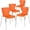 Orange, variant on Flash Furniture 4 Pack Lowell Contemporary Design Orange Plastic Stack Chair