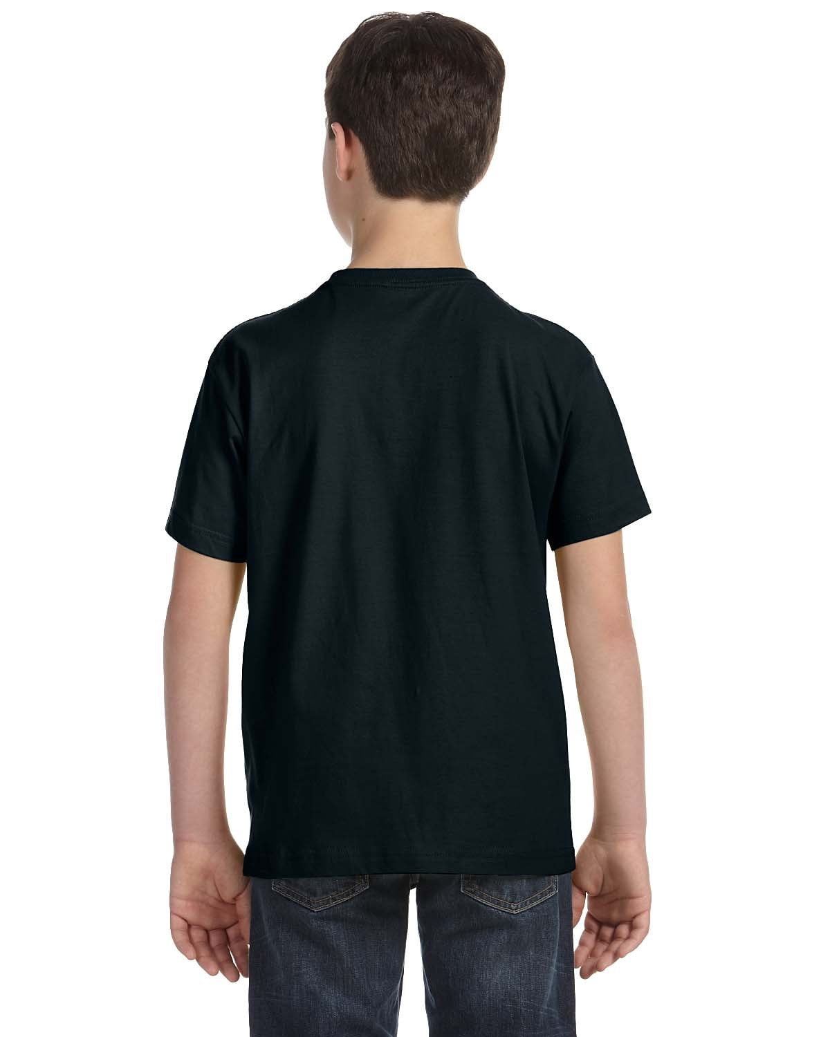 Aquaguard Boys 3-Pack T-Shirt Crew Neck Short Sleeve 100% Cotton Tee, Size: 4-14 - Large - Black