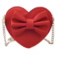 thumbnail image 1 of Mily Mini Heart Shape Crossbody Handbag Coin Change Purse for Toddlers Little Girls Red, 1 of 4