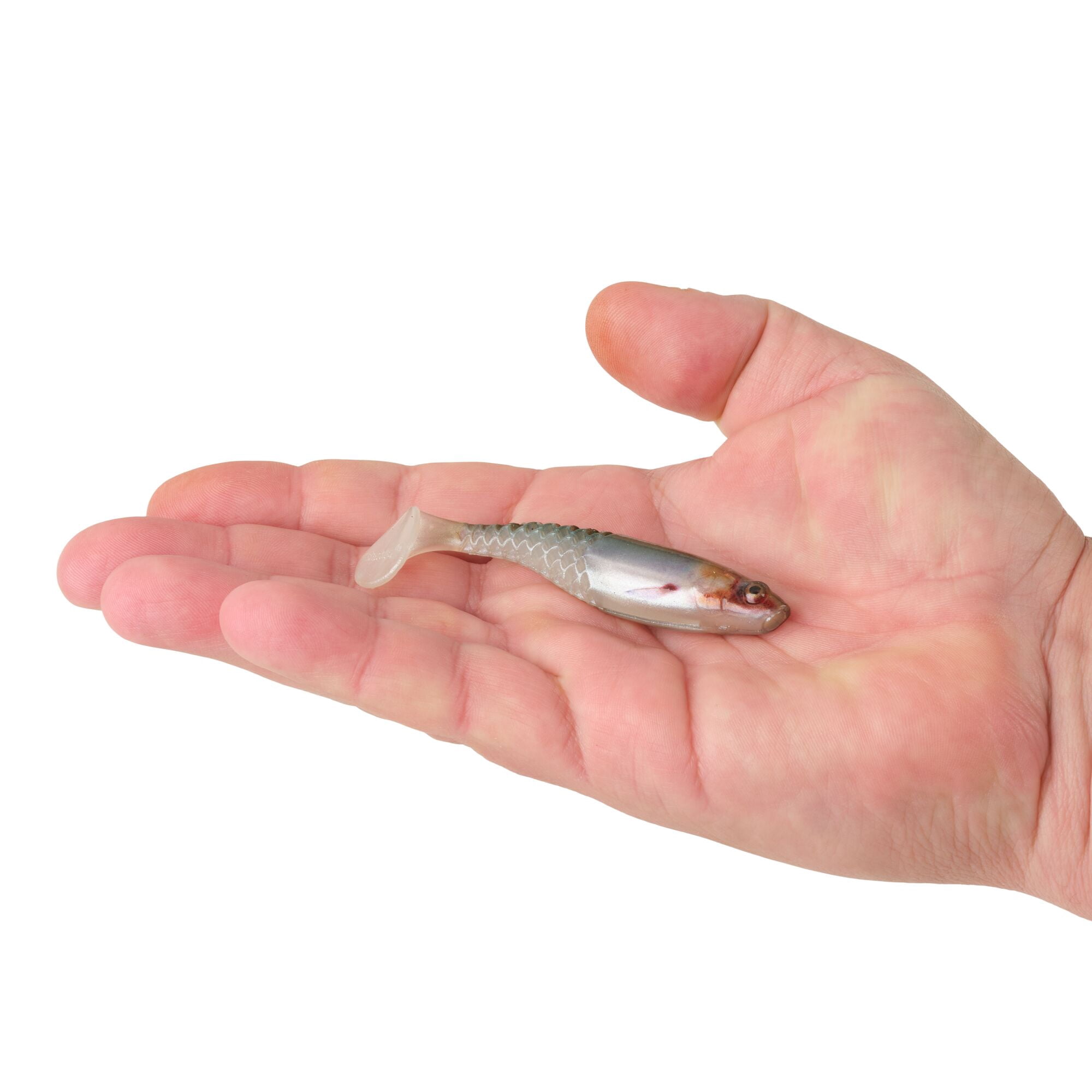 Berkley PowerBait® Paddlin' PowerStinger, 3.5 in, Swimbaits - Paddle Tail, HD Stealth Minnow (7-count)