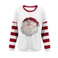 thumbnail image 5 of Yteetum Chandails en Molleton de Noël pour Femmes, Col Rond, Tricot Côtelé, Chandail Sans Capuche, Imprimé Graphique, Manches Longues, 5 of 5