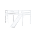 thumbnail image 6 of Tcbosik Twin Size Low Loft Bed with Slide, Wood Bed Frame with Ladder and Guardrail, Easy Assembly, White, 6 of 11