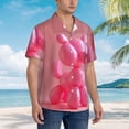 thumbnail image 3 of Fotbe Pink Balloon Puppy Art Camisa Hawaiana para Hombre Unisex – Camisa Casual de Verano con Botones de Manga Corta de Algodón y Lino,X-Large, 3 of 7