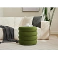 thumbnail image 2 of Flouki 20.1'' Storage Ottoman Round, Velvet Pouf Ottoman Foot Rest with Removable Lid, Modern Green Vanity Stool Seating for Girls Women, Foot Stool for Living Room, 2 of 7