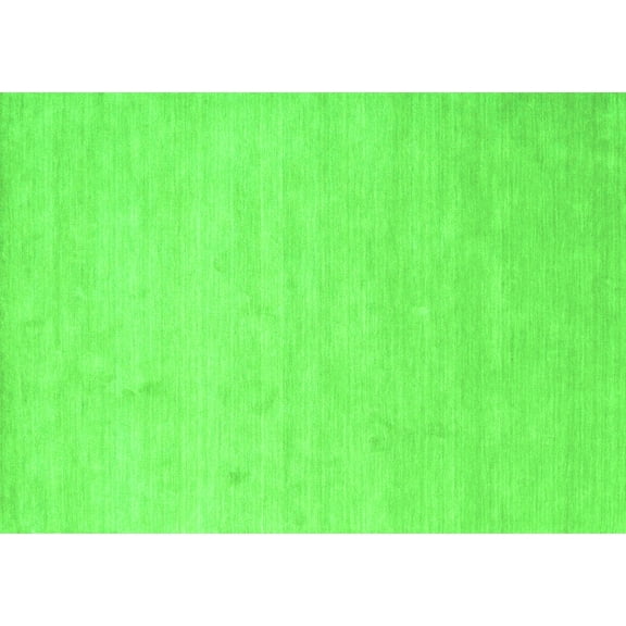 Ahgly Company Indoor Rectangle Solid Green Modern Area Rugs, 5' x 7'