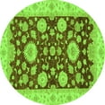 thumbnail image 1 of Ahgly Company Indoor Round Oriental Green Traditional Area Rugs, 6' Round, 1 of 4