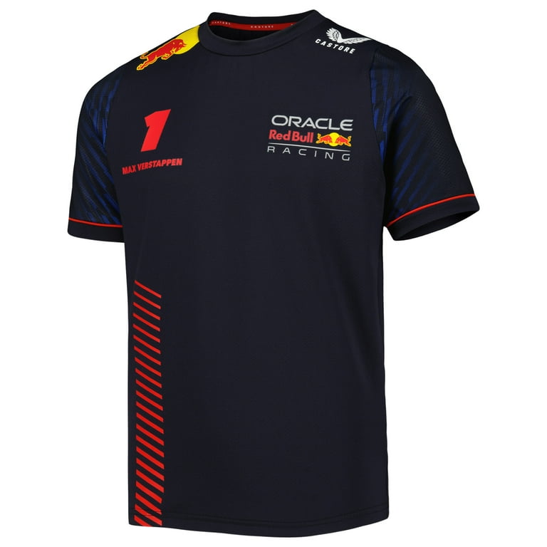 ち*で様 F1★VERSTAPPEN 1 RedBull CASTOREシャツ Men's Castore Max Verstappen Navy Red Bull Racing 2024