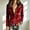 Red, variant on Women's Velvet Zip up Shirt Jacket Long Sleeve Collared Blazer Jackets with Flap Pockets Casual Slim Fit Outerwear