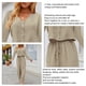 thumbnail image 2 of Pantalones con cierre de cordón para mujer, traje de pantalón superior para mujer, top con cuello en V, traje de pantalón superior para mujer creado magistralmente, 2 of 4