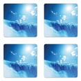 thumbnail image 1 of Waterfall Coaster Set of 4, Niagara Falls and Clear Sky Landscape Image Majestic River Nature Theme Print, Square Hardboard Gloss Coasters, Standard Size, Blue, by Ambesonne, 1 of 2