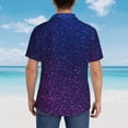 thumbnail image 6 of Daiia Neon Glitter Hawaiian Shirt for Men Gentle Cotton Regular Short Sleeve Casual-X-Large, 6 of 9