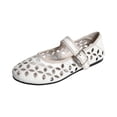 thumbnail image 2 of Willtoo Mary Jane Shoes Women, Hollow Flats for Women, Ballet Flats Shoes Round Toe Mary Jane Flats, Ankle Strap Spring Summer Shoes Dressy Comfortable, 2 of 7