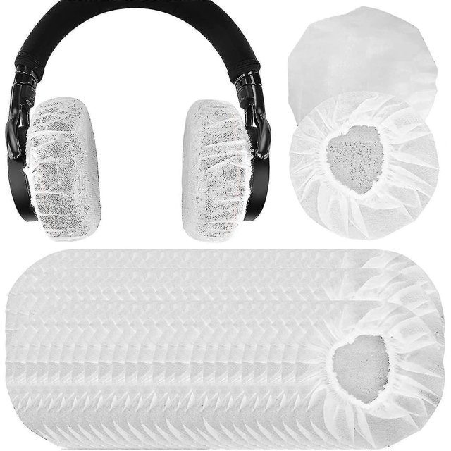 100pcs Ph Covers Non-woven Cloth Medium Size Ear Pad Protector Stretch Sry Earph, Fits 3.14-4.33 Inch Phon