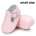 thumbnail image 2 of Baby Girls Mary Jane Flats Shoes with Non-Slip Soft Sole Toddler First Walkers Newborn Princess Dress Shoes Light Baby Sneaker Shoes-Pink-11cm, 2 of 5