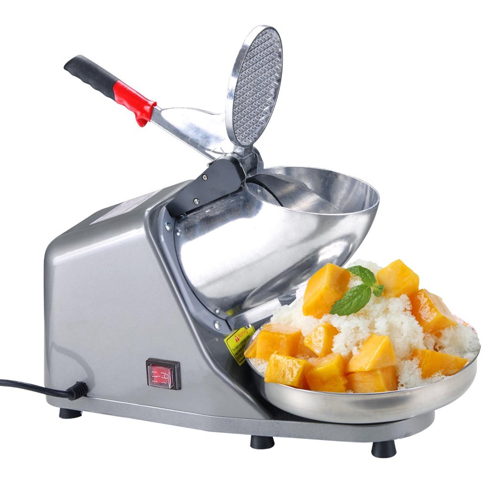 Zimtown Upgrade Electric Ice Crusher Shaver Machine Snow Cone Maker Shaved Ice Stainless Steel