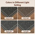 thumbnail image 7 of Design&I 3'x5' Washable Area Rug Low Profile & Durable Daily Traffic Ready Matte Black Farmhouse Galaxy Abstract Minimalist Interlocking Lines with Modern Frame for Home Office, Hallway, 7 of 7