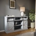 thumbnail image 2 of BELLEZE Parker 52" TV Stand Sliding Barn Door Console For TV's Up to 60" Entertainment Center, Stone Grey, 2 of 7