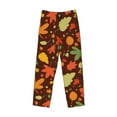 thumbnail image 4 of Easygdp Autumn Leaves Men's Pajama Pant, Sleep Elastic Waistband Lounge Pants - Small, 4 of 9