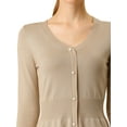 thumbnail image 7 of MODA NOVA Juniors V Neck Long Sleeve Ribbed Pullover Knitted Peplum Sweater, 7 of 7