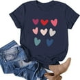 thumbnail image 1 of TIMIFIS T-Shirts de la Saint-Valentin pour Femmes Été Décontracté Manches Courtes Col Rond T-Shirt Mignon Imprimé Cœur d'Amour, 1 of 4