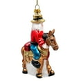 thumbnail image 5 of Hardy Wild Western Cowboy Santa Glass Christmas Ornament, Vintage Horse Ridin Farm Style Decor, 5 of 7