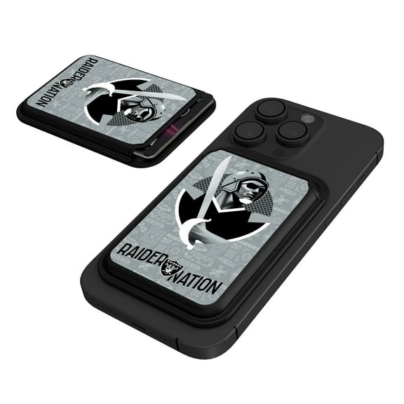 Keyscaper Las Vegas Raiders Illustrated Magnetic Phone Credit Card Wallet