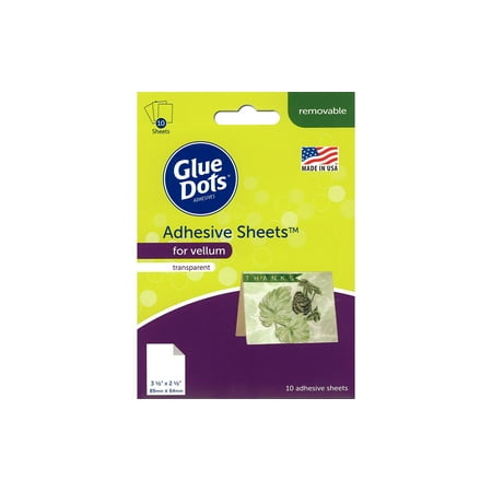 GLU08180E GLUE DOTS ADHESIVE SHEETS 3 5X2 5 FOR VELLUM (Best Adhesive For Vellum)