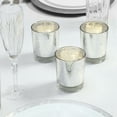 thumbnail image 5 of Hosley Set of 8 Metallic Mercury Glass Votive Tealight Candle Holders – Choice of Colors, Perfect for Parties, Weddings, Events, Aromatherapy, and Daily Use (Silver), 5 of 8
