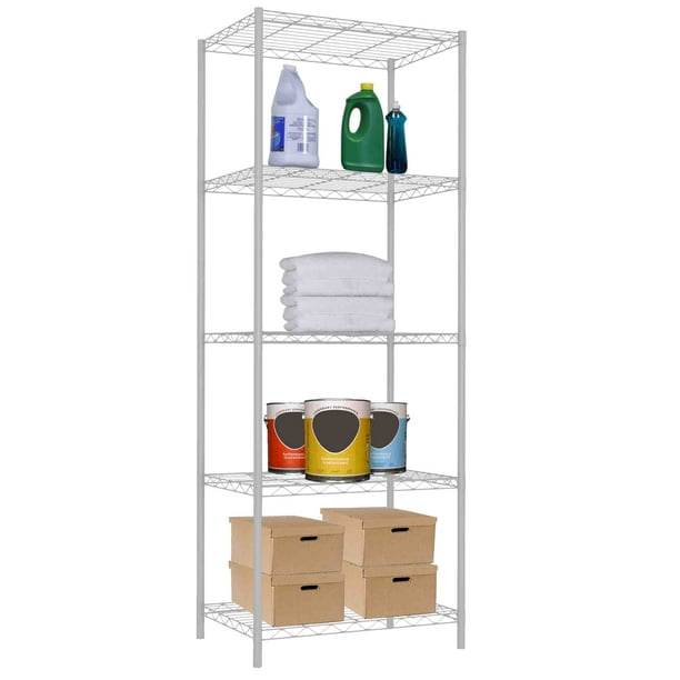 Home Basics 5 Tier Steel Wire Shelf, Room Essentials Wire Shelving Replacement Parts