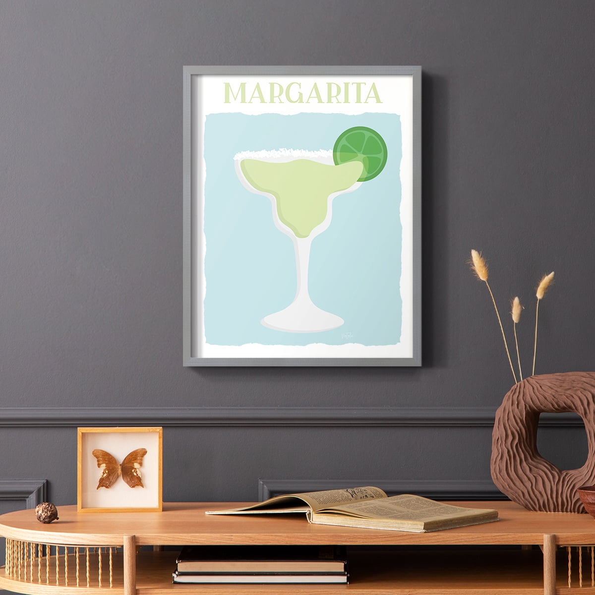 Margarita in Gray Solid Wood 16 x 20 Framed Print
