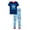 Sonic Blue, variant on Boys Short Sleeve Sleep Top and Pants Set, 2-Piece, Sizes 4-10