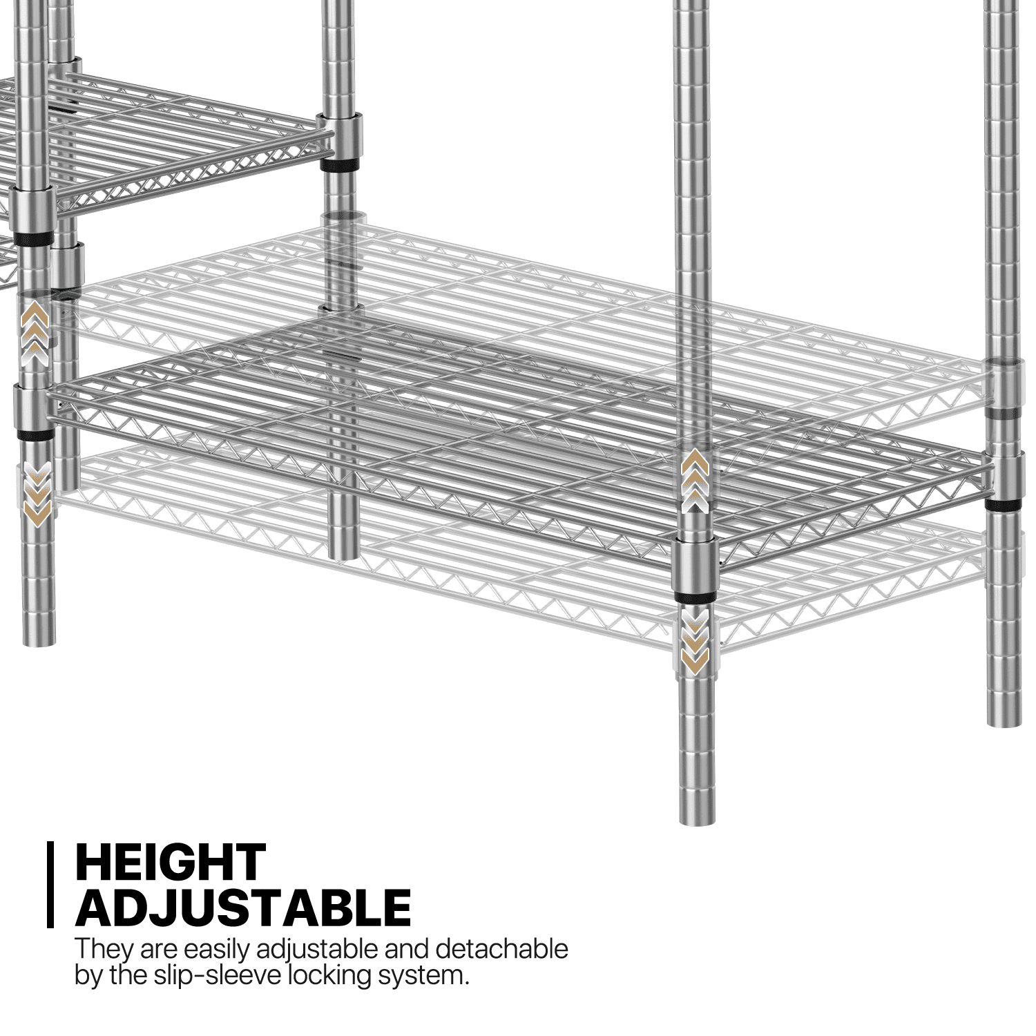 MoNiBloom Heavy Duty Carbon Steel Clothes Rack, Adjustable