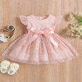thumbnail image 2 of Toddler Girls Dress Sequins Stars Fly Sleeve Rib Knit Princess Dress, 2 of 8